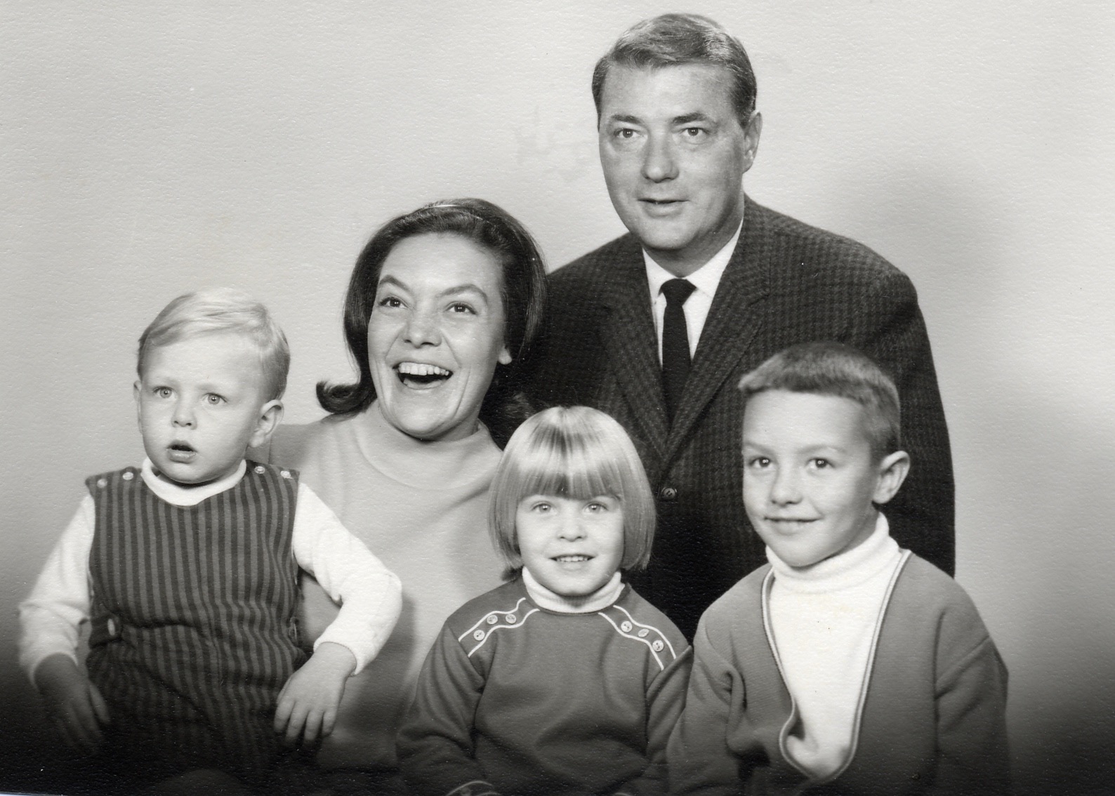 My brother (John), mom (Kathy), sister (Laura), dad (Richard), and me (nice crewcut), circa 1966.